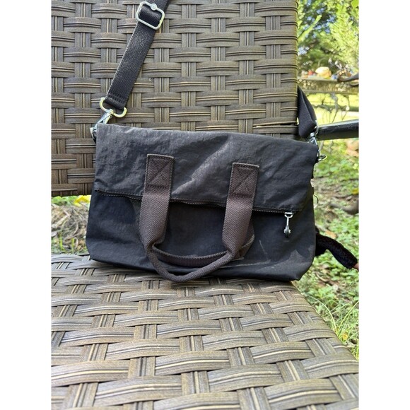 Kipling Eleva Convertible Crossbody Tote Bag Purse Black Spacious - Picture 4 of 10